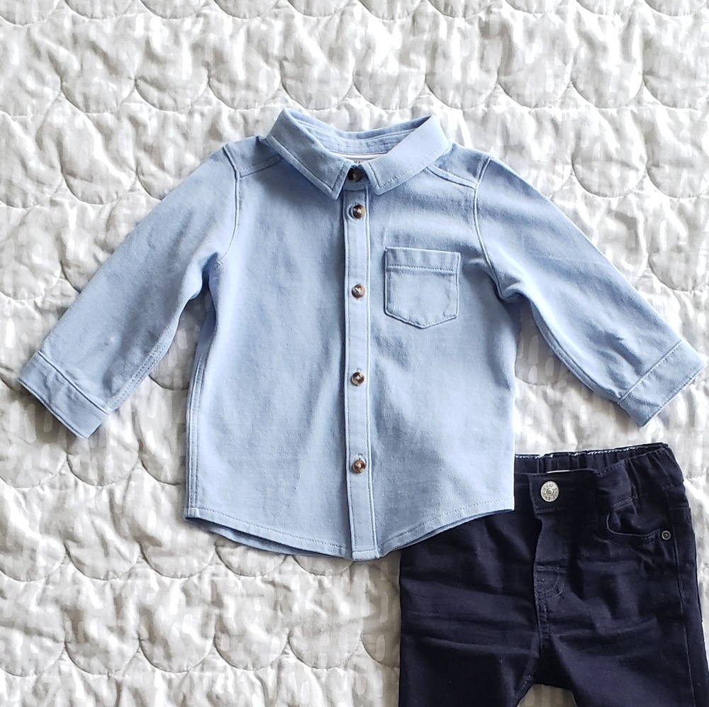 $5 BUNDLED ~ H&M pique button down shirt